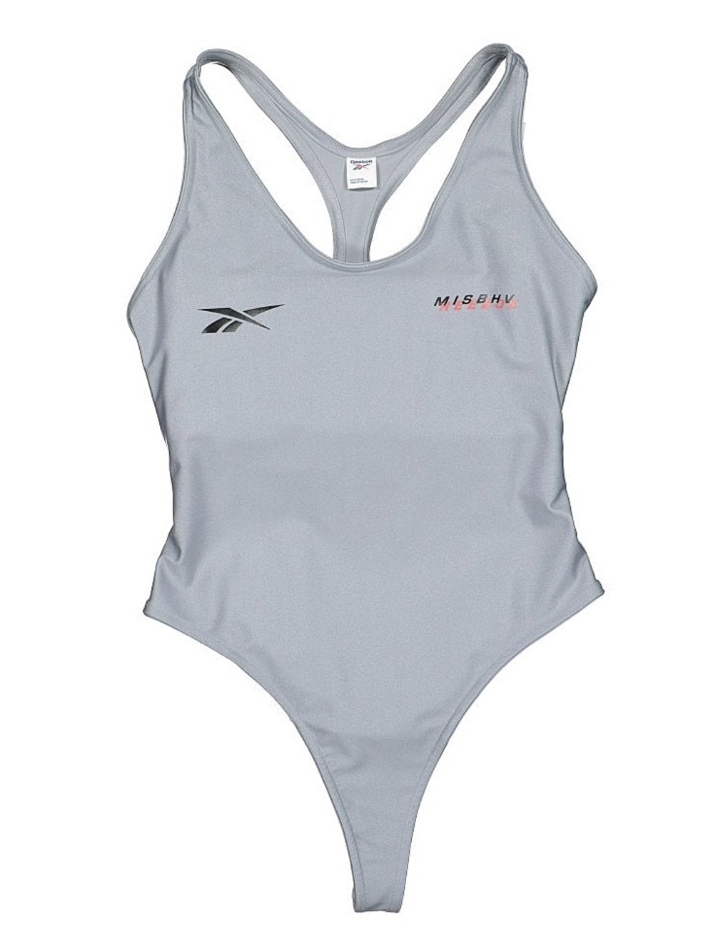 Reebok x MISBHV Silver Gray High-Cut Racerback Bodysuit/Swimsuit size XS